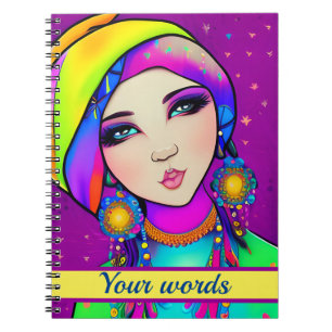 Inquisitte Whimsical Girl Carnet photo Spiral