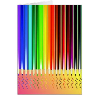 Inscription colorée de crayons