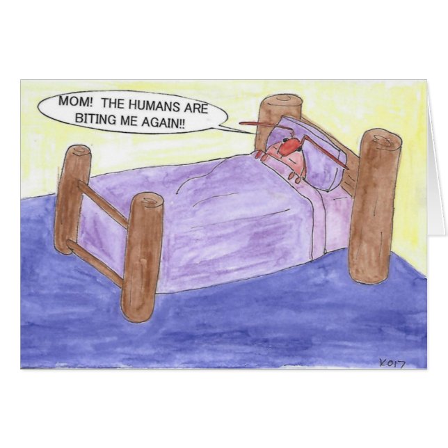 INSECTE DE LIT DANS LE LIT (Devant horizontal)