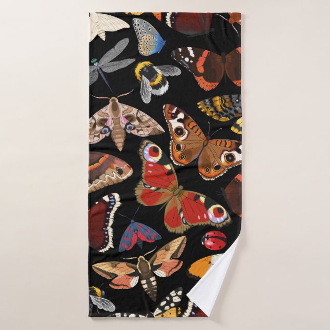 Insecte un motif transparent (Serviette de bain)