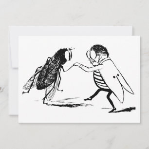 Insectes vintage dansant; mouche diptère