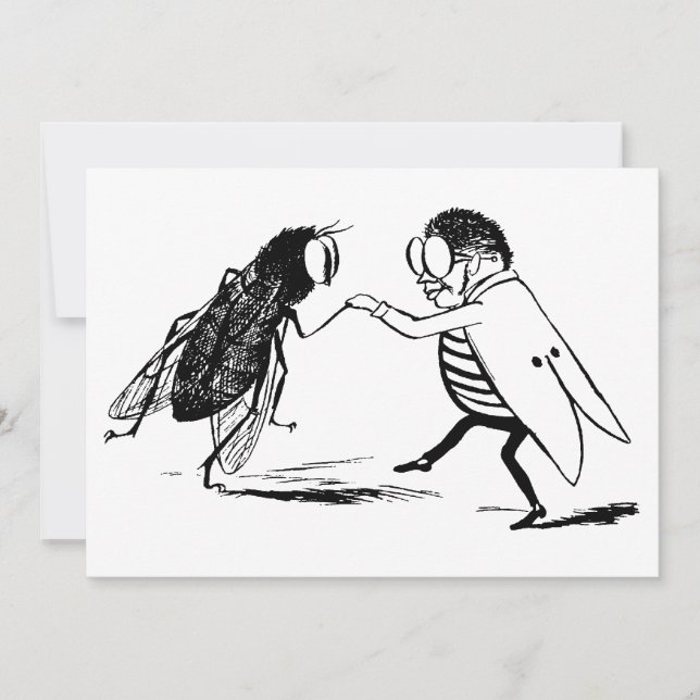 Insectes vintage dansant; mouche diptère (Devant)