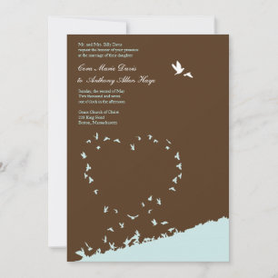 inséparable bleu faire-part de mariage