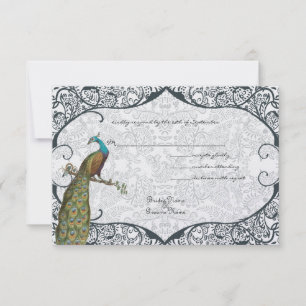 Inséparable Whimsical Peacock de la Marine RSVP