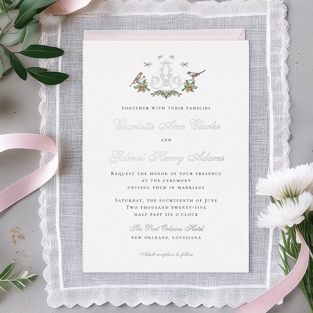 Inséparables "A" Faire-part de mariage à huile de  (Créateur téléchargé)