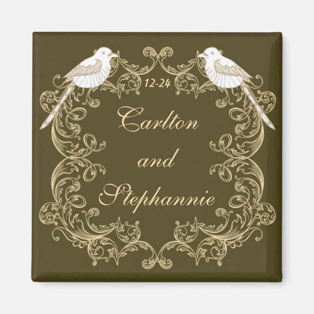Inséparables Brown / Creme Mariage Magnet (Devant)