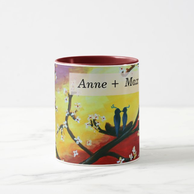 Inséparables Custom Couple Names Mug (Centre)