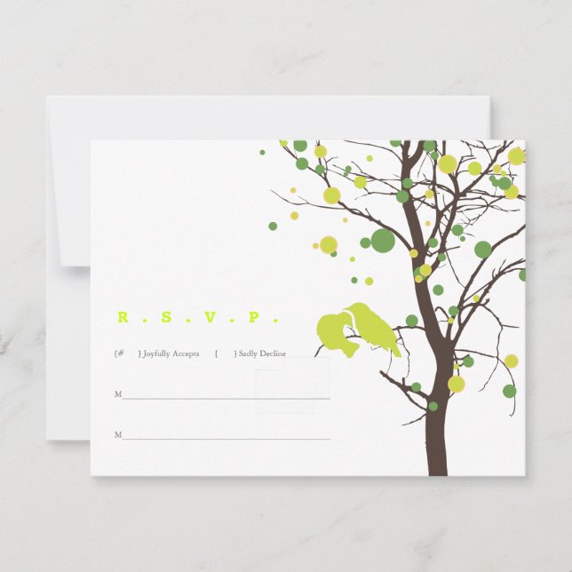 Inséparables dans Arbre RSVP - Pois verts (Devant)