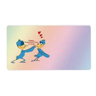 Inséparables de Valentine's Shipping Étiquette