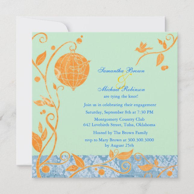 Inséparables : Invitations de fiançailles (Devant)