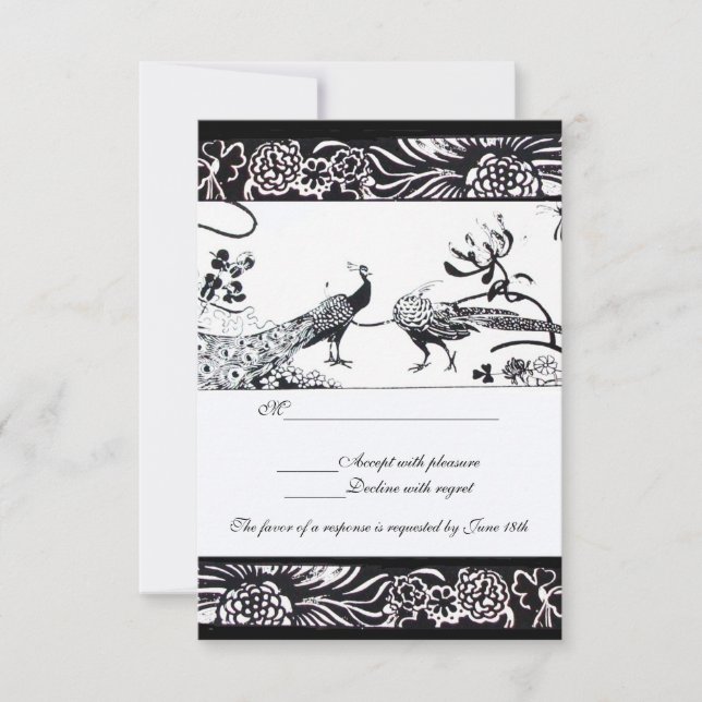 INSÉPARABLES mariages RSVP Black White Invitations (Devant)
