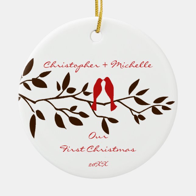 Inséparables notre premier ornement de Noël (Devant)