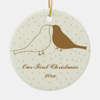 Inséparables notre premier ornement de Noël