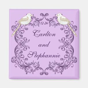 Inséparables Purple/Lavender Mariage Magnet