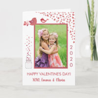 Inséparables Valentine's Day Carte photo de coeur