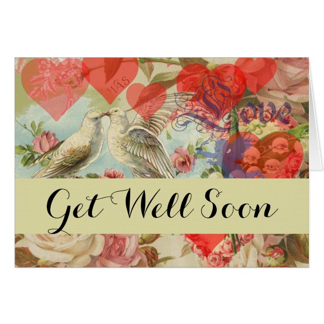 Inséparables vintage amour du coeur antique (Devant horizontal)