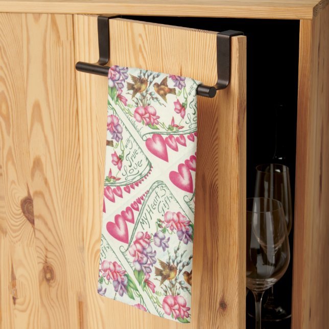 inséparables Vintage Valentine's Day Serviettes de (Pliage en tiers)