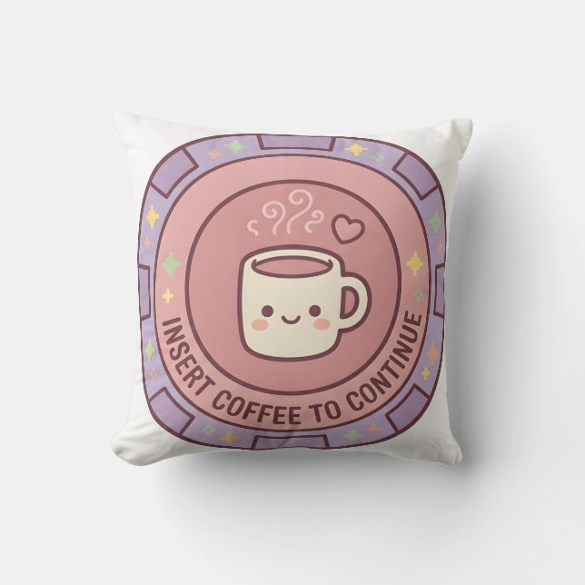 Insérez du café pour continuer Coussin de gamer (Recto)