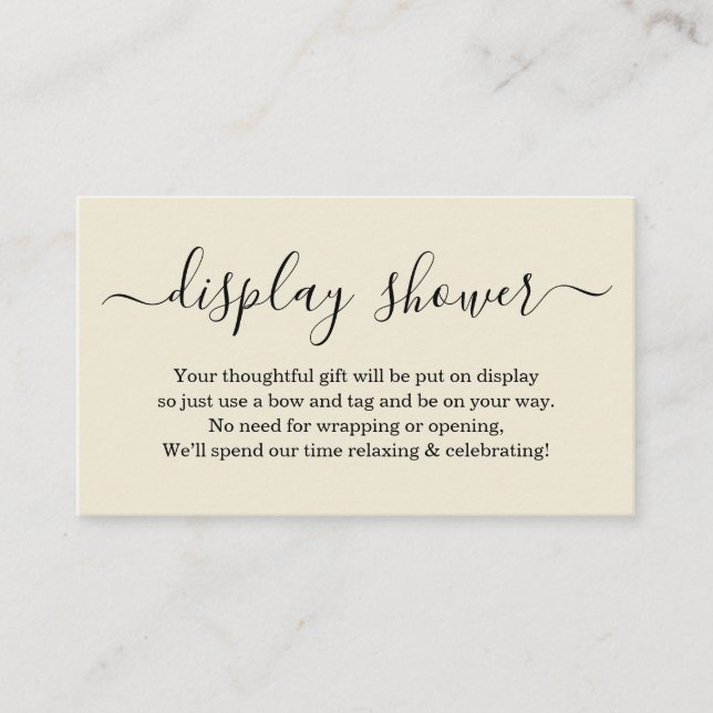 Insertion de douche d'affichage pour invitation -  (Devant)