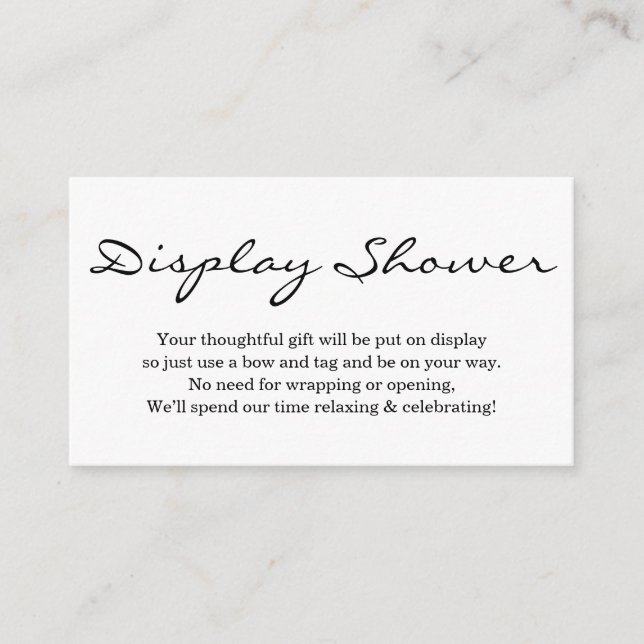 Insertion de douche d'affichage pour invitation -  (Devant)