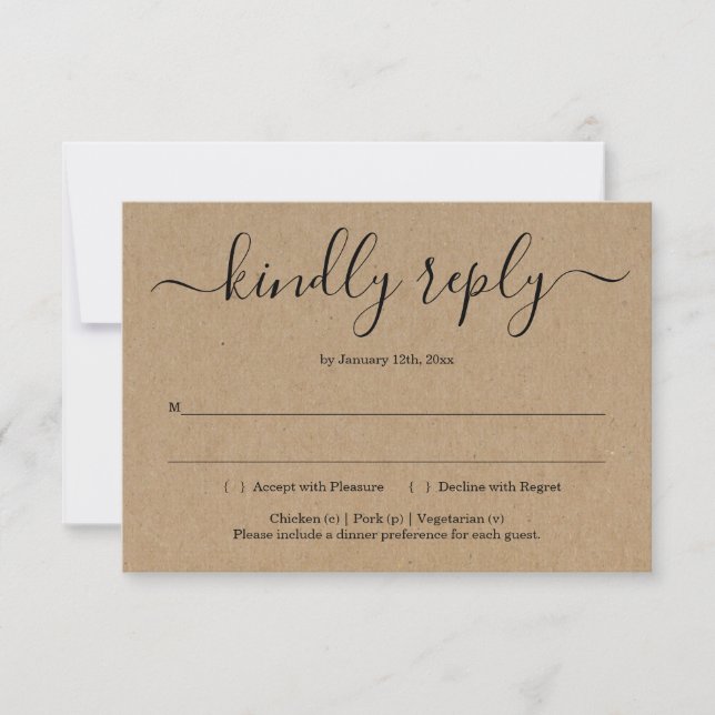 Insertion de la carte de réponse à l'invitation -  (Devant)