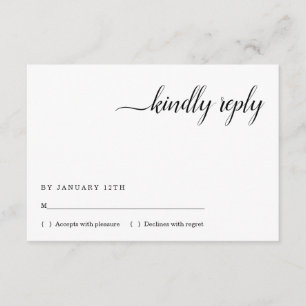 Insertion de la carte de réponse d'invitation mini