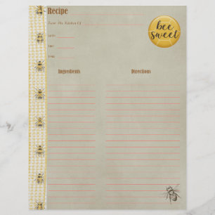 Insertion de livre de cuisine pour la sueur d'abei