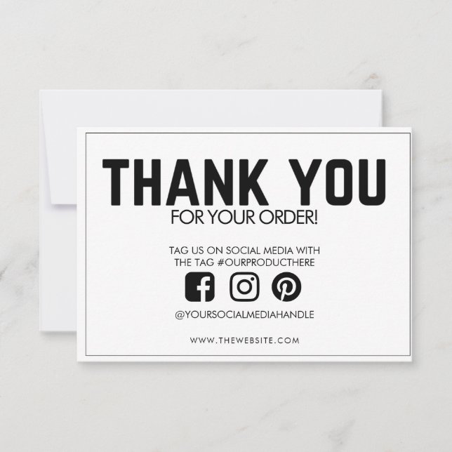 Insertion de média personnalisé simple Merci (Devant)