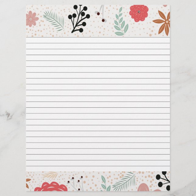 Insertion de recette à bordure de fleur moderne (Devant)