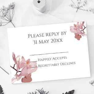 Insertion RSVP pour orchidée rose