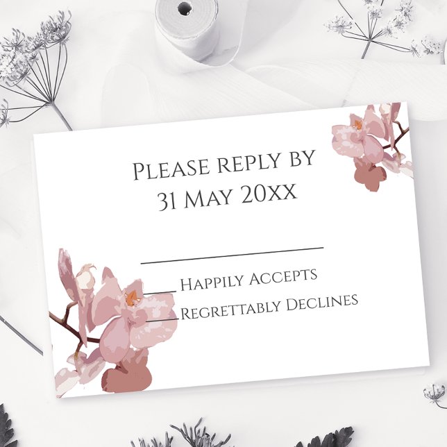 Insertion RSVP pour orchidée rose (Créateur téléchargé)