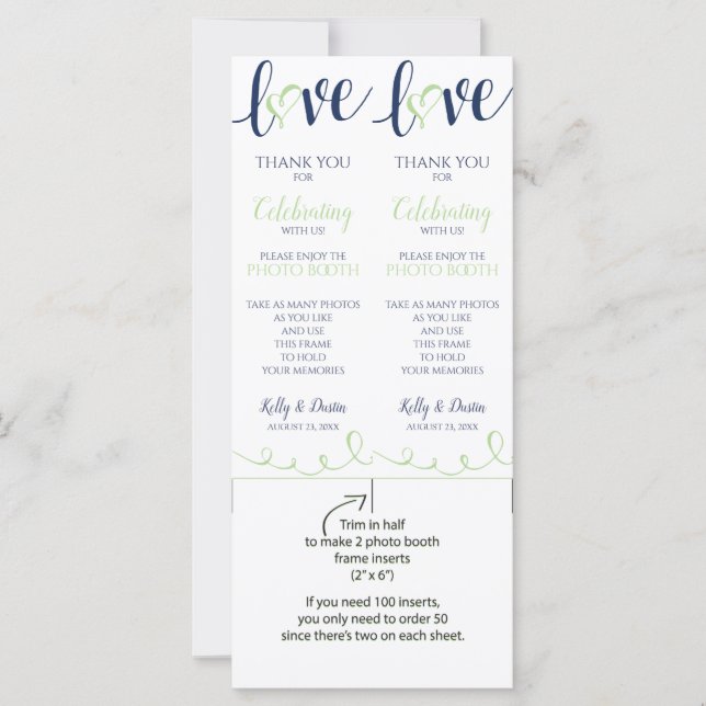 Insertions de cadres de cabine photo mariage | Mar (Devant)