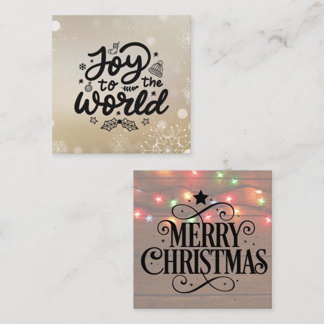 Insertions de carte pour cartes faites main Noël (Devant / Derrière)