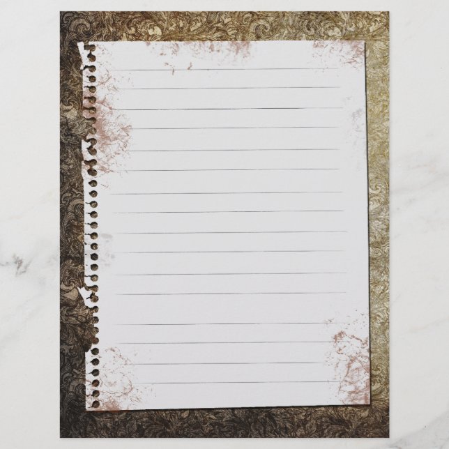 Insertions de recette or vintage (Devant)