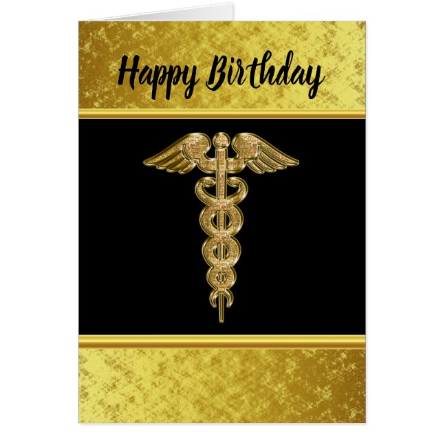 Insigne d'alerte médicale de feuille d'or (Devant)