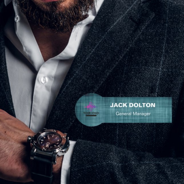 Insigne d'argent Nom de l'employé Badge avec son p (Créateur téléchargé)