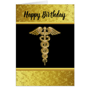 Insigne vigilant médical de feuille d'or