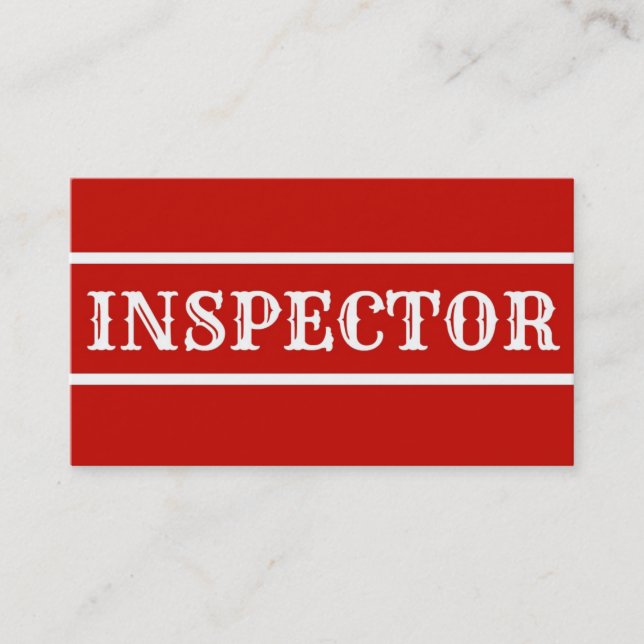Inspecteur Carte de visite (Devant)