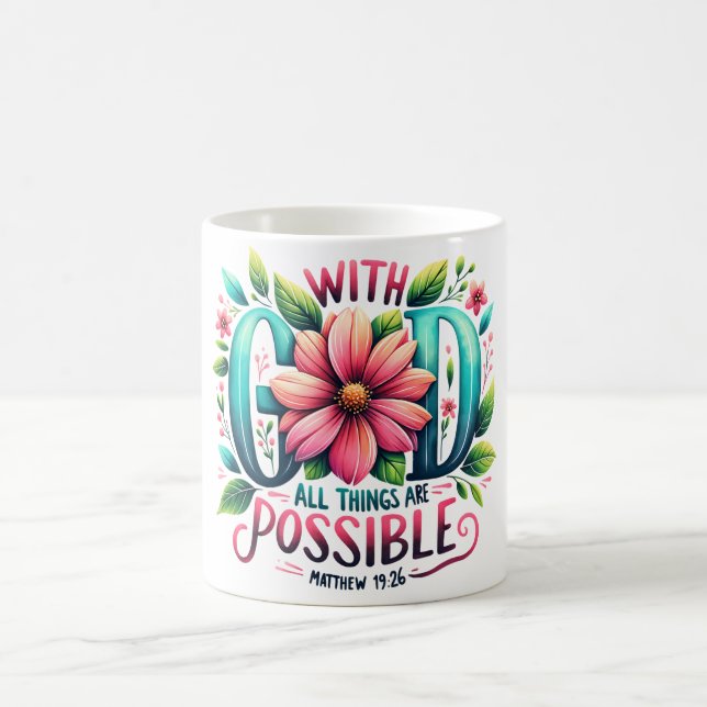 Inspiration de la Bible chrétienne Verse café Mug (Centre)