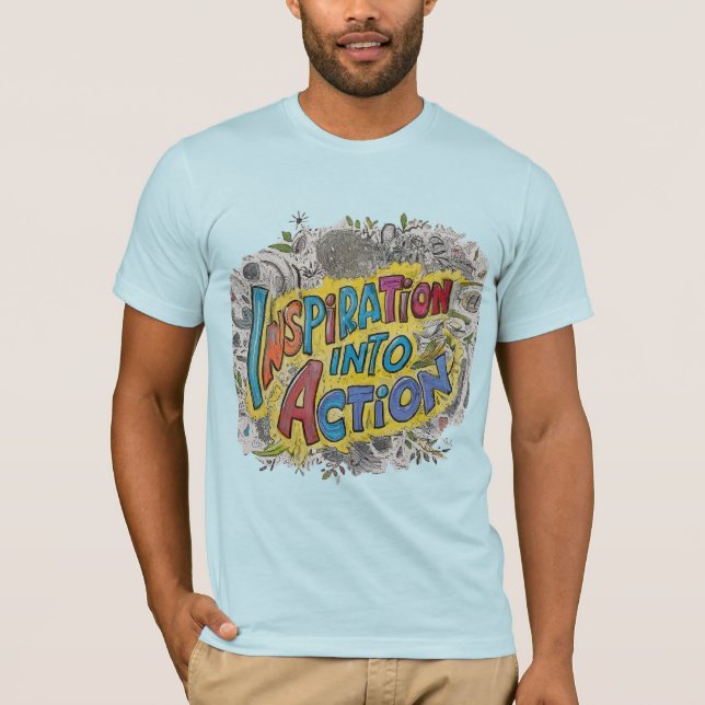 Inspiration en action" T-shirt multicolore (Devant)