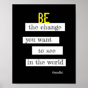 inspiration Gandhi poster citation chic moderne