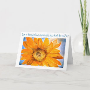 Inspiration Poésie Sunflower Carte de voeux
