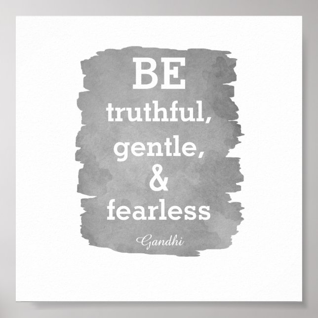 inspiration poster de citations Gandhi être sans p (Devant)