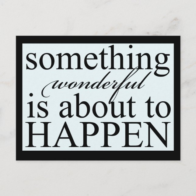 Inspiration Quelque Chose De Merveilleux Cartes Po (Devant)