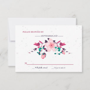 Inspiration rose Floral RSVP