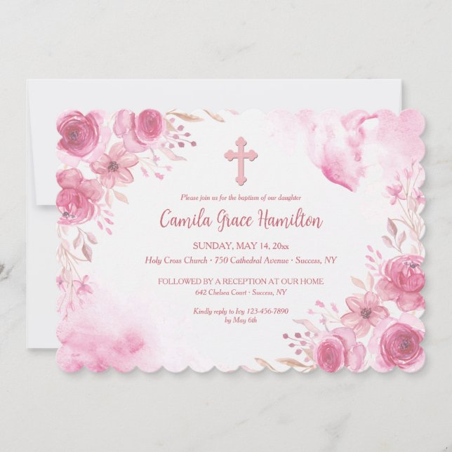 Inspiration rose Invitation religieuse (Devant)