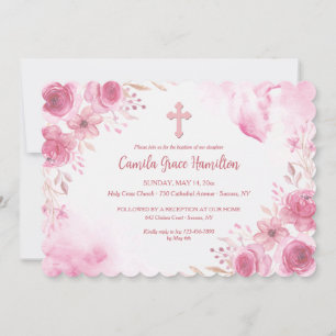 Inspiration rose Invitation religieuse