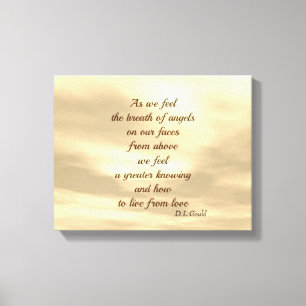 Inspirational Angel bénédiction poème toile d'art