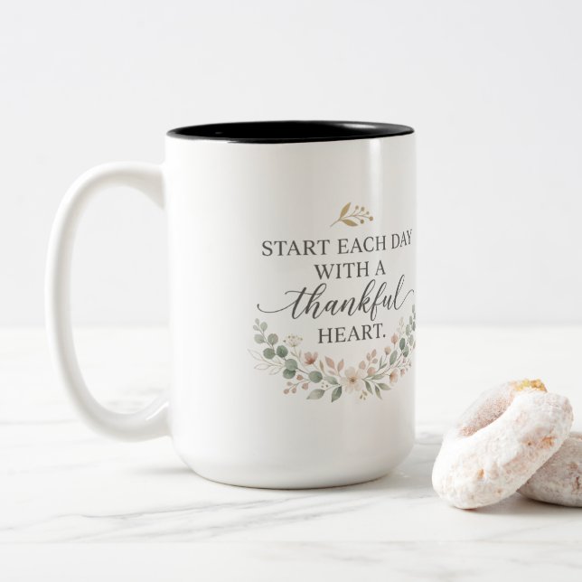 Inspirational Coffee Mug Gift for Birthday,Wedding (Avec donut)