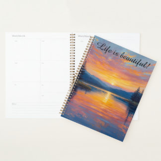 inspirational lakeside calendar notebook planner